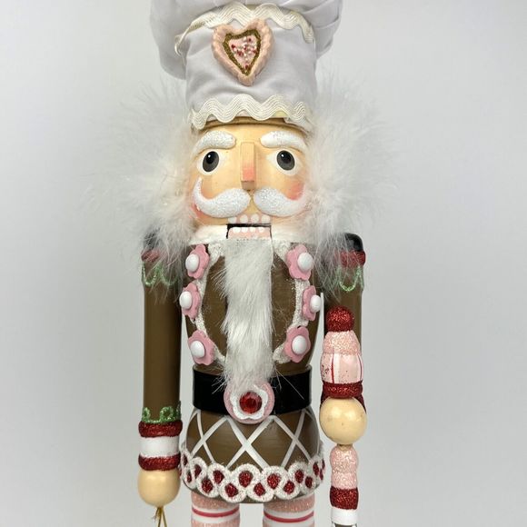 Holly Adler Hollywood Gingerbread Kisses Wooden Chef Christmas Nutcracker 17” - Picture 9 of 10
